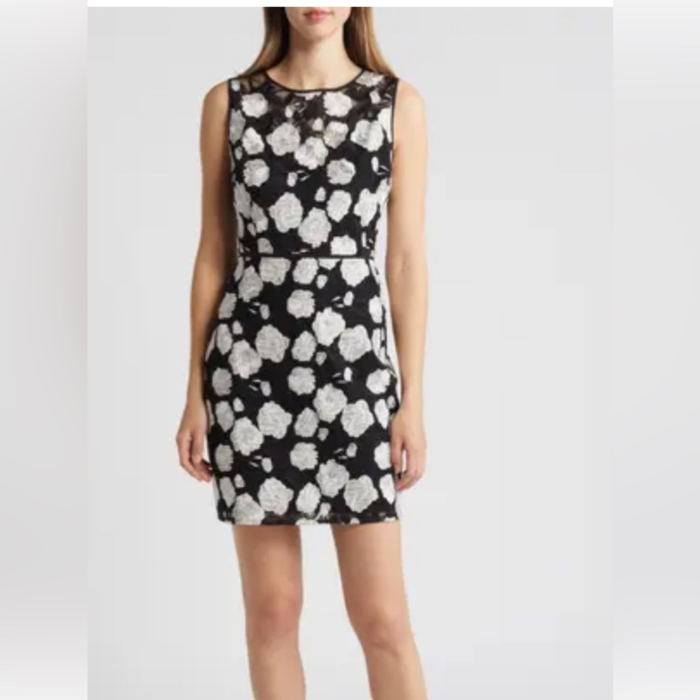 SAM EDELMAN
Floral Embroidered Sleeveless Lace Sheath Dress - NWT